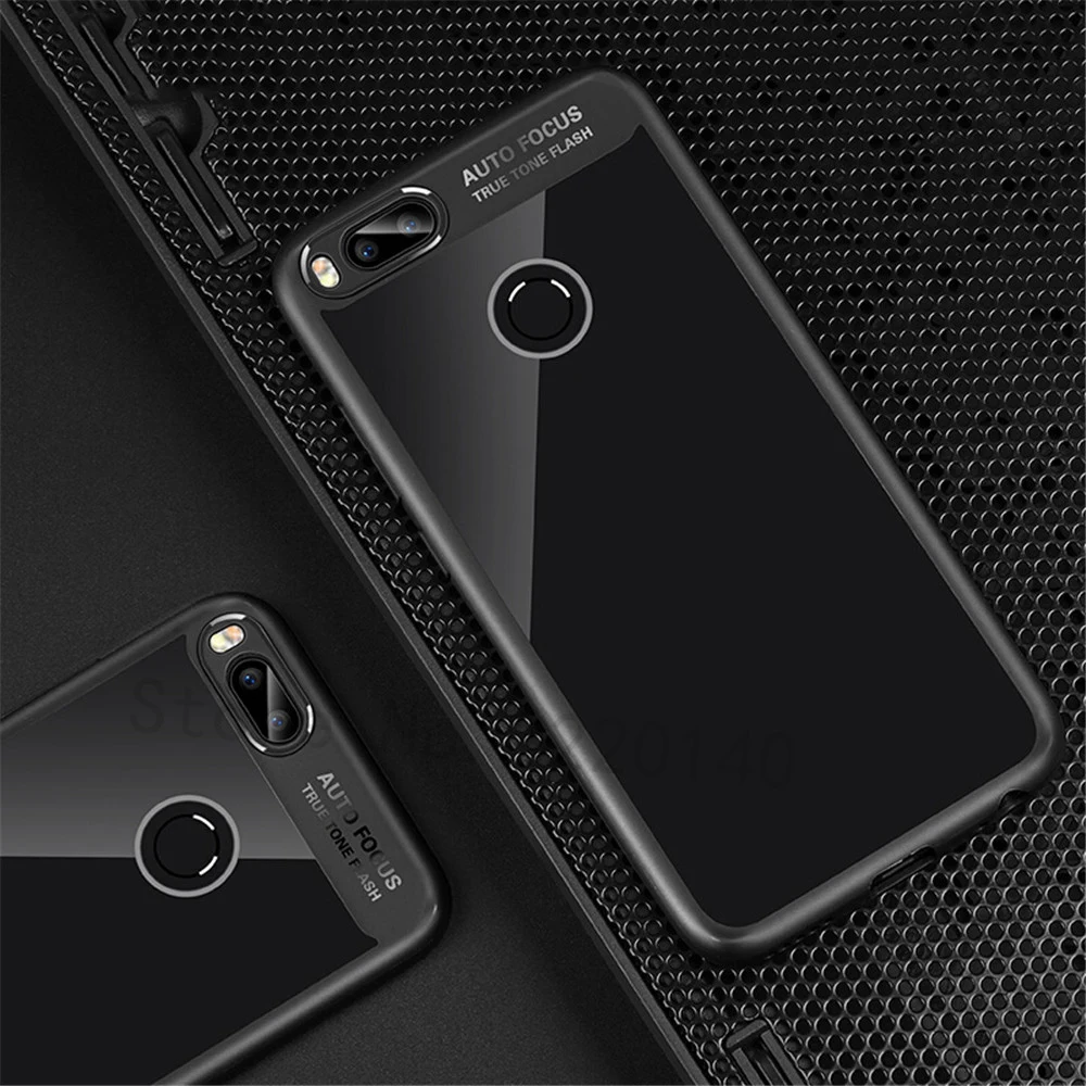 Transparent Protective Cover Cases For Xiaomi A1 MI 5X Full TPU&Acrylic Transparent Back Case For Xiaomi 5X mia1 mi5x Shell Capa5