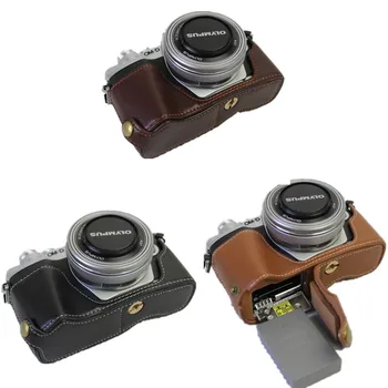 

Genuine Real Leather Half Body Set Cover With Battery Opening Case For Olympus OM-D E-M10 Mark II EM10III EM10 III E-M10III