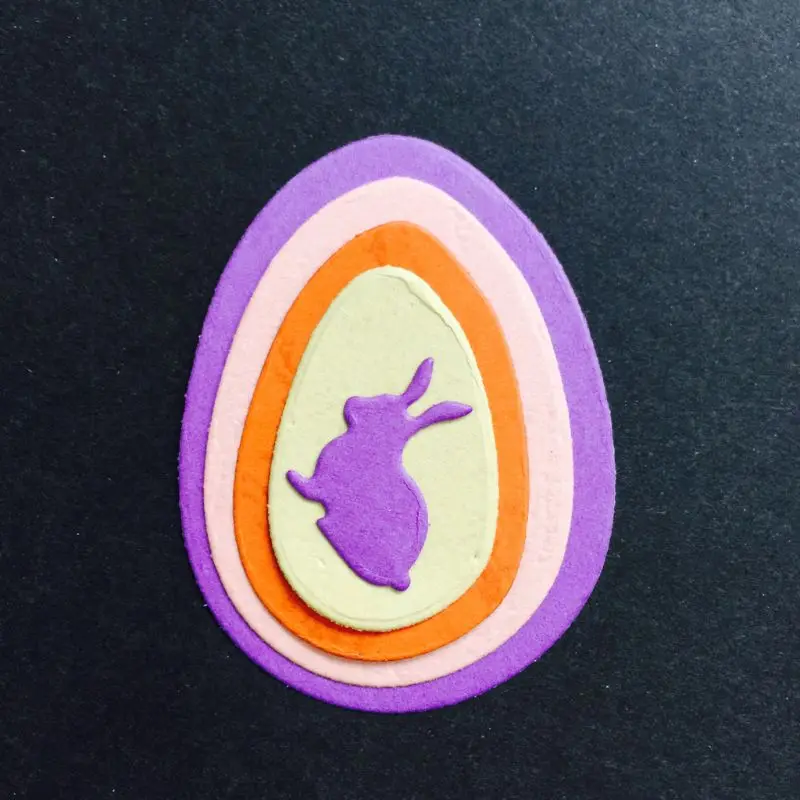 Egg Rabbit Metal Cutting Dies Stencil DIY Scrapbooking Album Stamp Paper Card Embossing Crafts Decor 40x52mm | Дом и сад