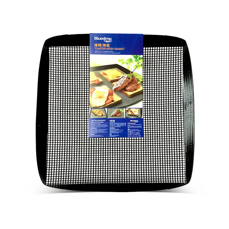 

PTFE toaster basket | Non stick Teflon baking mesh tray |Subway chain stores bread heating baskets | Chips bakery basket 27X27CM
