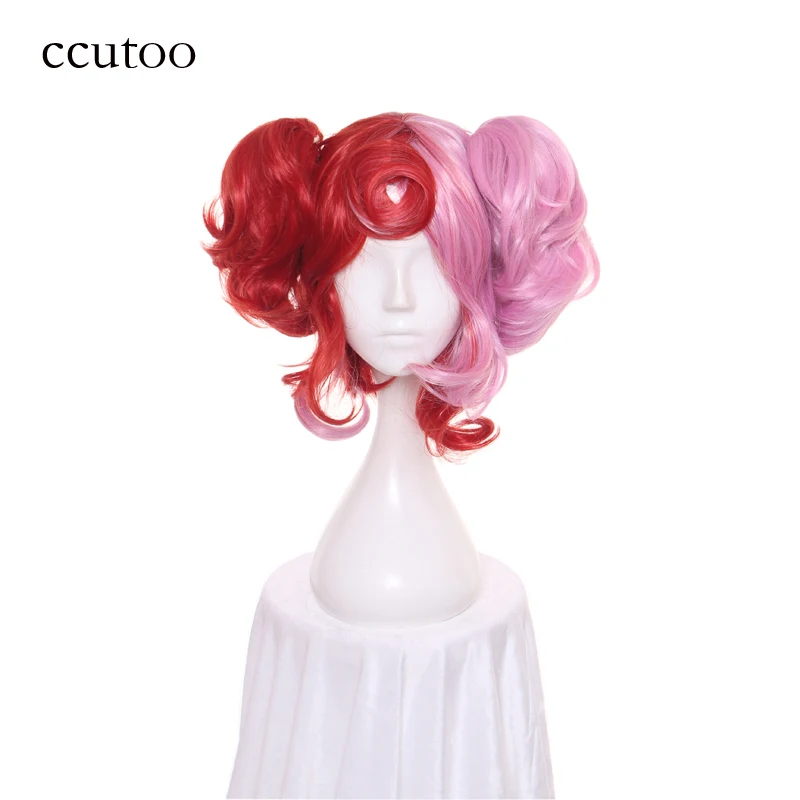 red pink wig