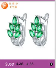 FYM брендовые Роскошные 7 цветов большие зеленые круглые серьги с кубическим цирконием, модные серебряные серьги-кольца, ювелирные изделия лучшего качества