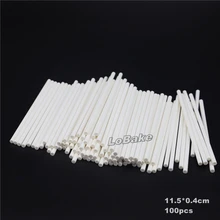100 шт. белый 11,5 см длина 0,4 см диаметр бумажный поп-леденец палка палочка для мороженого палочки с ручкой DIY принадлежности для выпечки
