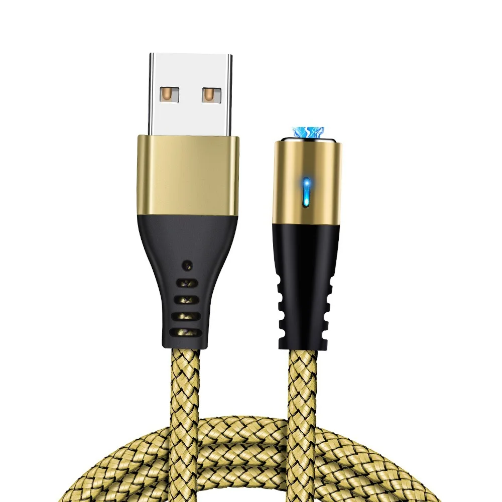 Магнитный usb-кабель OLAF для мобильного телефона iPhone X 8 Micro USB кабель для huawei Магнитный usb-кабель type C разъем для samsung - Цвет: Only Gold Cable