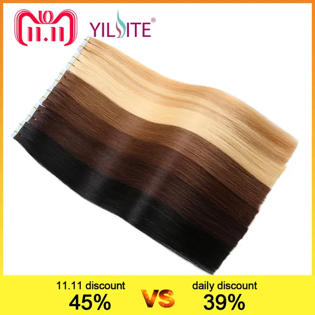 Best Offers Yilite Hair 16"-18" Remy Tape In Human Hair Extensions, 9 Colors Silky Straight European Tape in Hair Extensions Salon Style Best Offers Yilite Hair 16"-18" Remy Tape In Human Hair Extensions, 9 Colors Silky Straight European Tape in Hair Extensions Salon Style