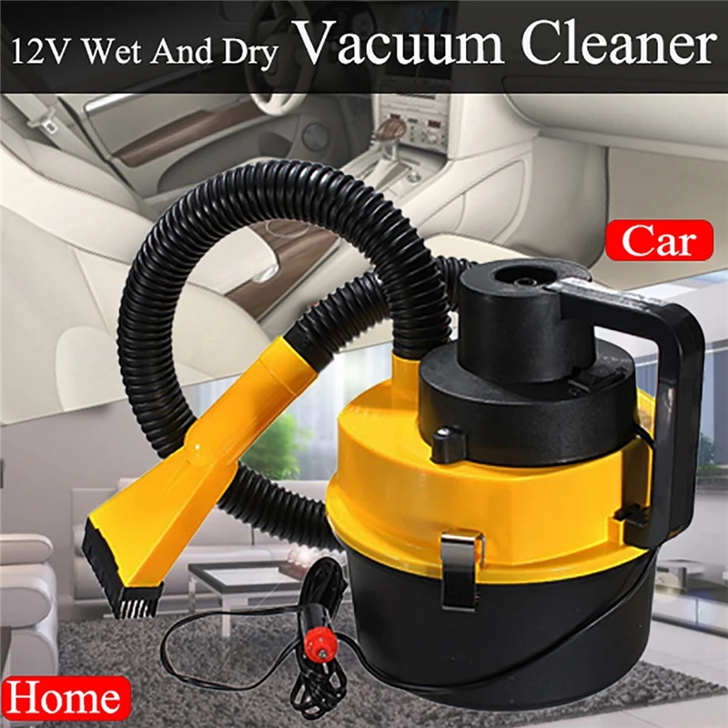 

90W Auto Car Portable Vacuum Cleaner Wet Dry Hand Held Wall Mount Garage Blower Vac For Smart Home Device Car Boatb Yellow