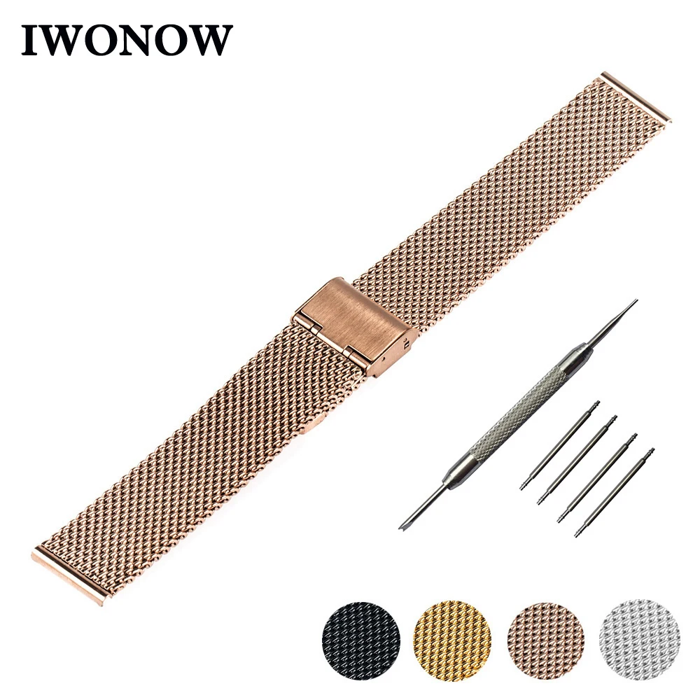 

Milanese Stainless Steel Watchband for Certina Victorinox Men Women Watch Band Hook Buckle Strap Wrist Bracelet 18 20 22 24mm