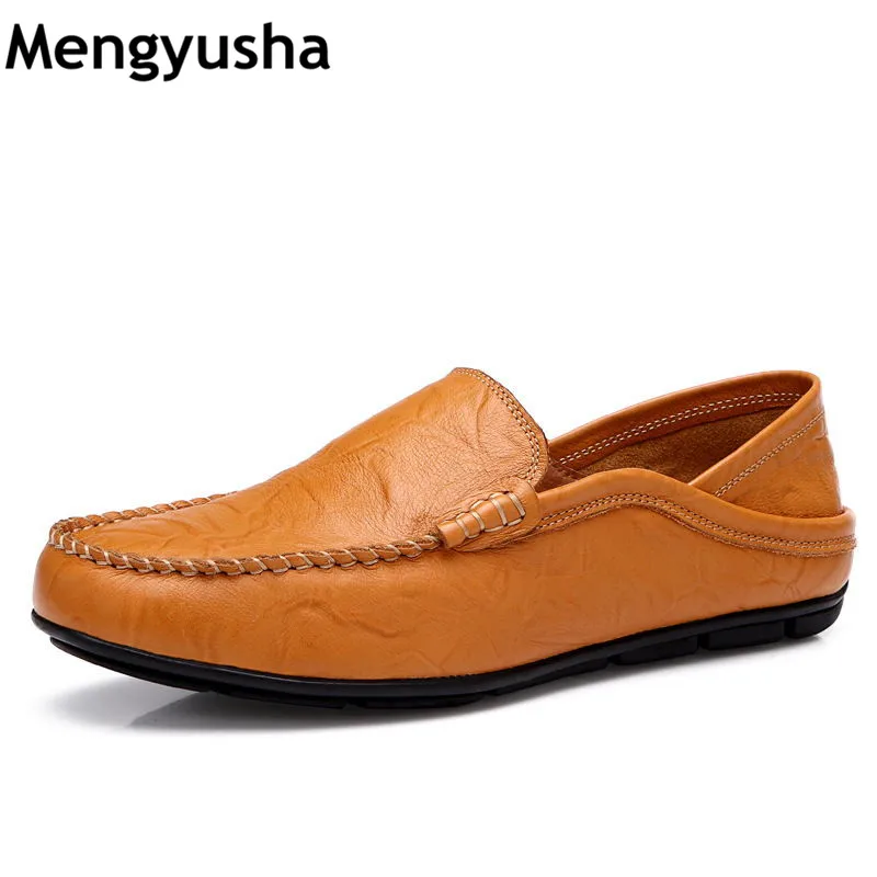 

2018 summer new men's breathable casual shoes a pedal foreign trade leather driving men's shoes