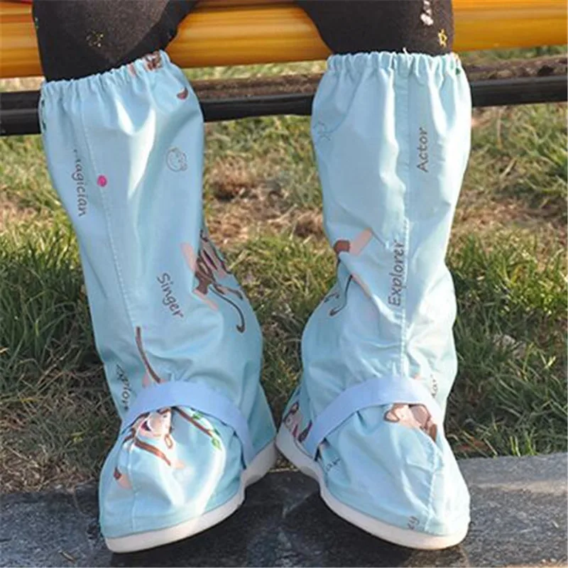 Открытый водонепроницаемый бахилы дождевик для детей девочки мальчик обуви протектор многоразовые для детей милые износостойкие нижние чехлы