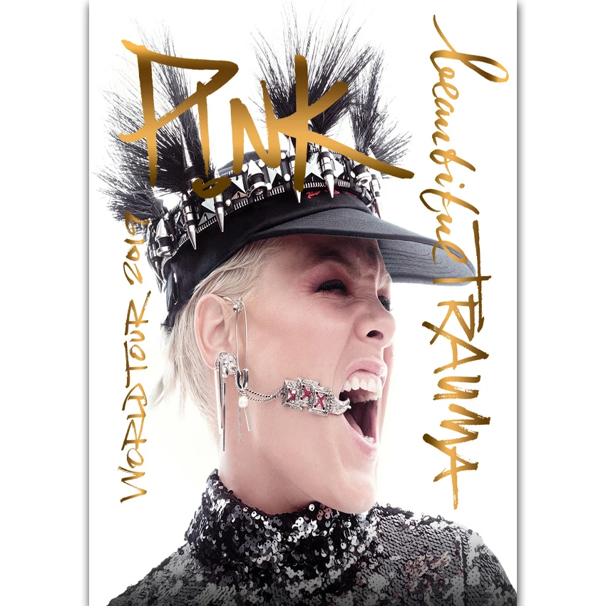 

MQ3785 P!NK Beautiful Trauma Pop Music Girl Star 2019 World Tour Art Poster Top Silk Light Canvas Home Decor Wall Picture Print