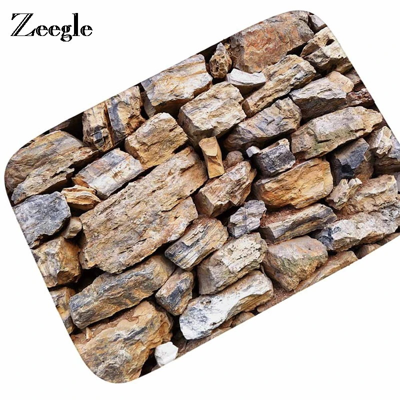 

Stone Printed Doormat for Entrance Door Floor Mat Soft Living Room Carpet Kitchen Rugs Kids Bedroom Bedside Mat Home Decor Rug