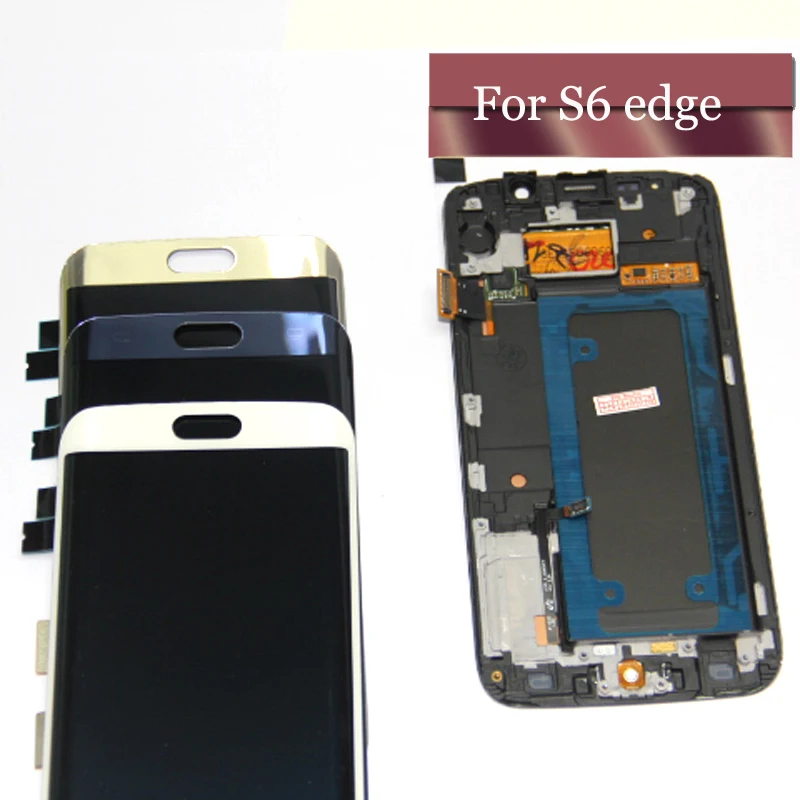 ЖК дисплей совместимый с Samsung Galaxy S6 Edge G925F G925A G925P сенсорным дигитайзером|Экраны