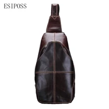 Известный Дизайн Мужская сумка через плечо из натуральной кожи Мужская нагрудная сумка на одно плечо Наплечная Сумка на ремне мужская мода Половина луны нагрудная сумка