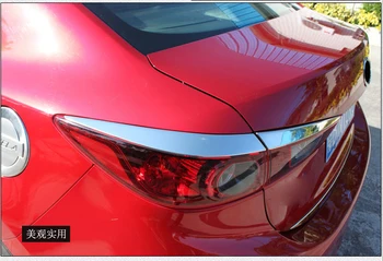 

4pcs ACCESSORIES FIT FOR MAZDA 3 AXLEA 2014 2015 2016 HATCH CHROME TAIL LIGHT EYELID TRIM COVER EYEBROW GARNISH MOLDING