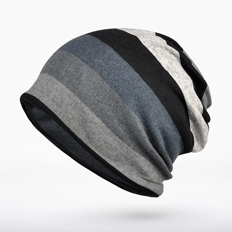 

UNIKEVOW Beanies Balaclava women man Skullies Unisex Beanie Bonnet Autumn And Winter Caps Hip-hop Cap striped Hats For Women