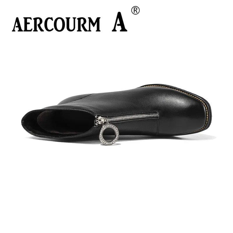 Женские ботильоны Aercourm A 2019 женские ботинки из натуральной кожи с квадратным