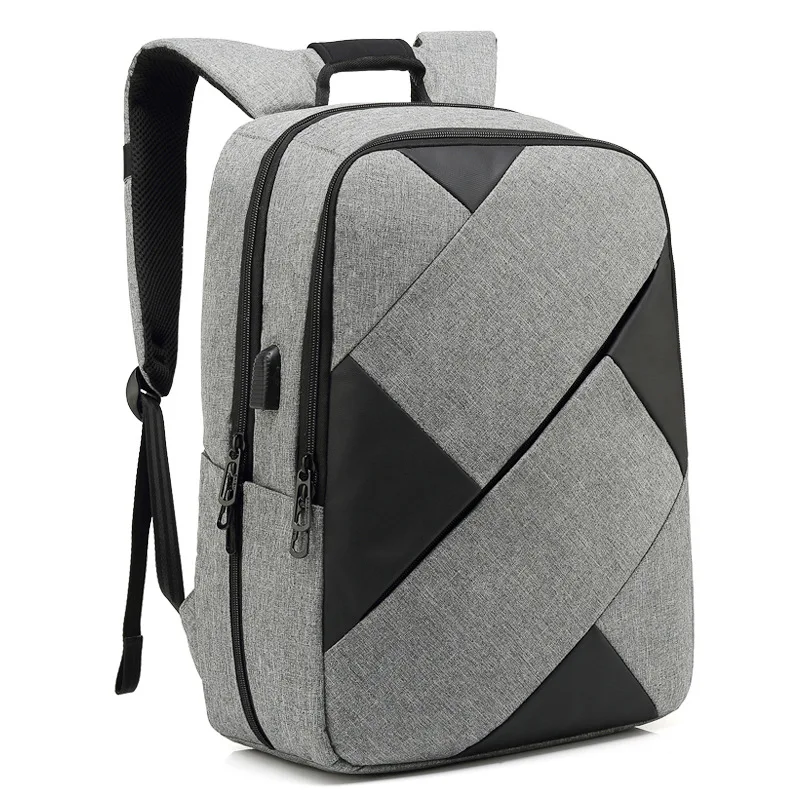 Дорожный рюкзак, деловой простой рюкзак для путешествий, мужской серый цвет, Оксфорд, многофункциональный рюкзак,, Студенческая школьная сумка