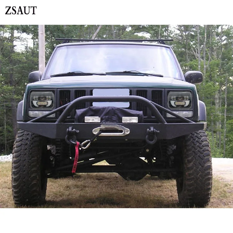 Черный проектор 7x6 светодиодный светильник HID для фар DRL Для Jeep Cherokee XJ Грузовик 5x7