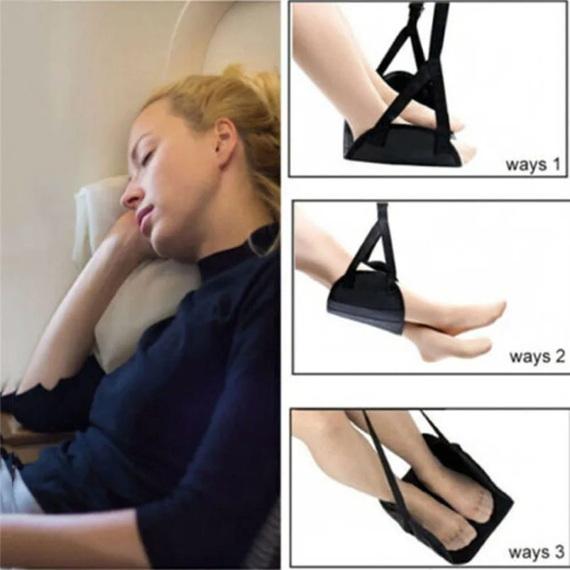 Comfy Hanger Travel Airplane Footrest Hammock Made with Premium Memory Foam Foot Portable Relaxed and Comfortable 30MR145_