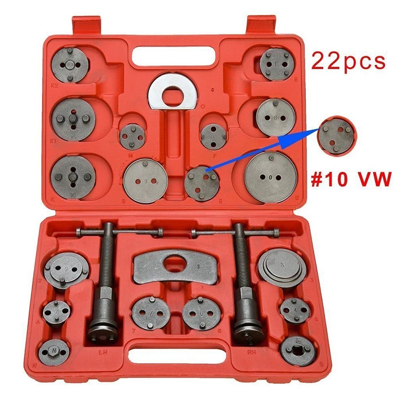 

Universal 22pcs Disc Caliper Brake Piston Rewind Tool Kit Set Wind Back Car Auto