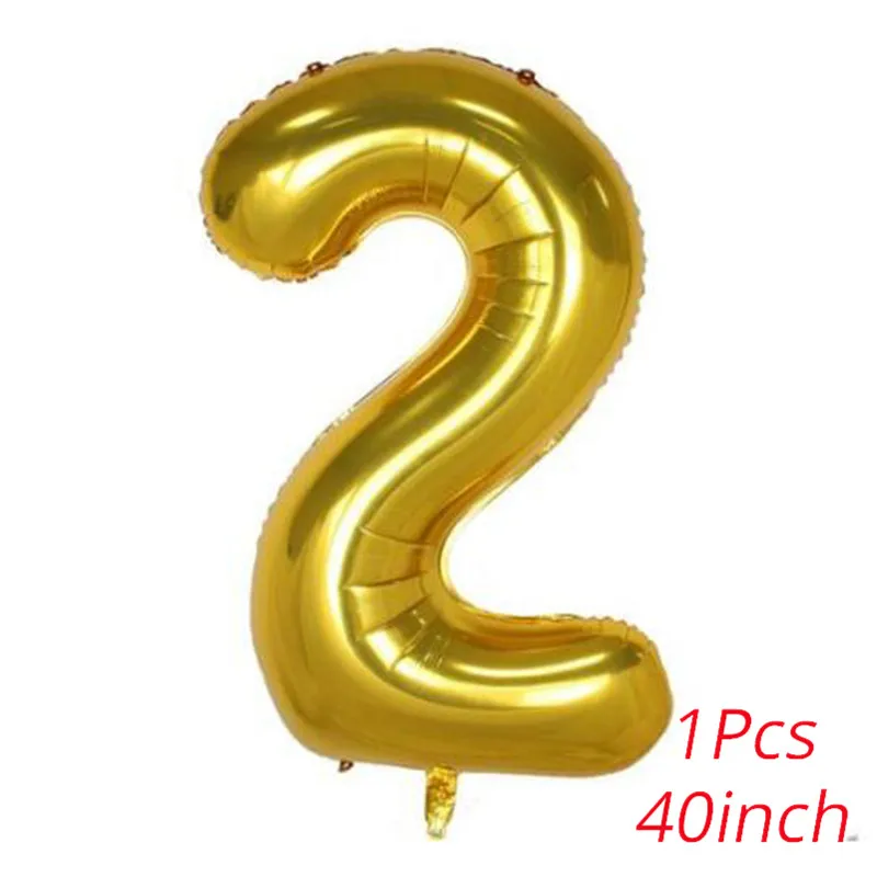 WEIGAO золотые латексные воздушные шары 30 40 50 лет с днем рождения украшения для вечеринок взрослые гигантские 40 дюймовые цифры воздушный шар из фольги - Цвет: 40inch number 2