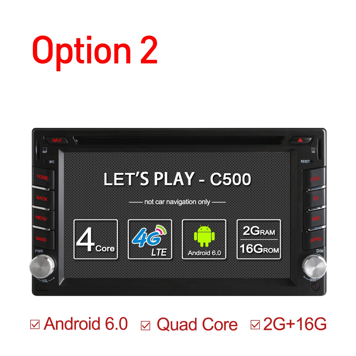 Ownice C500 Universal 2 din Android 6.0 Octa 8 Core Car DVD player GPS Wifi BT Radio BT 2GB RAM 32G