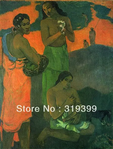

Paul Gauguin Oil Painting Reproduction on Linen canvas,Femmes sur le bord de la ,100%handmade,Free DHL Shipping,Museum Quality