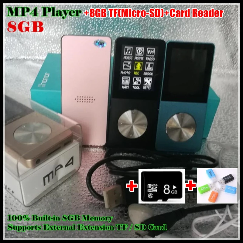 Спортивная музыка HIFI MP3 MP4 плеер 100% Встроенная память 8 Гб 1 &quotLCD медиа видео фильм