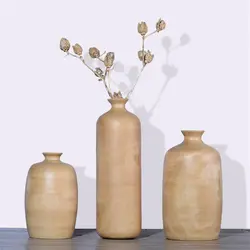 1 шт. твердого Творческий деревянная ваза Юго-Восточной Азии стиль орнамент гостиная украшения дерева ваза оригинальные экологические