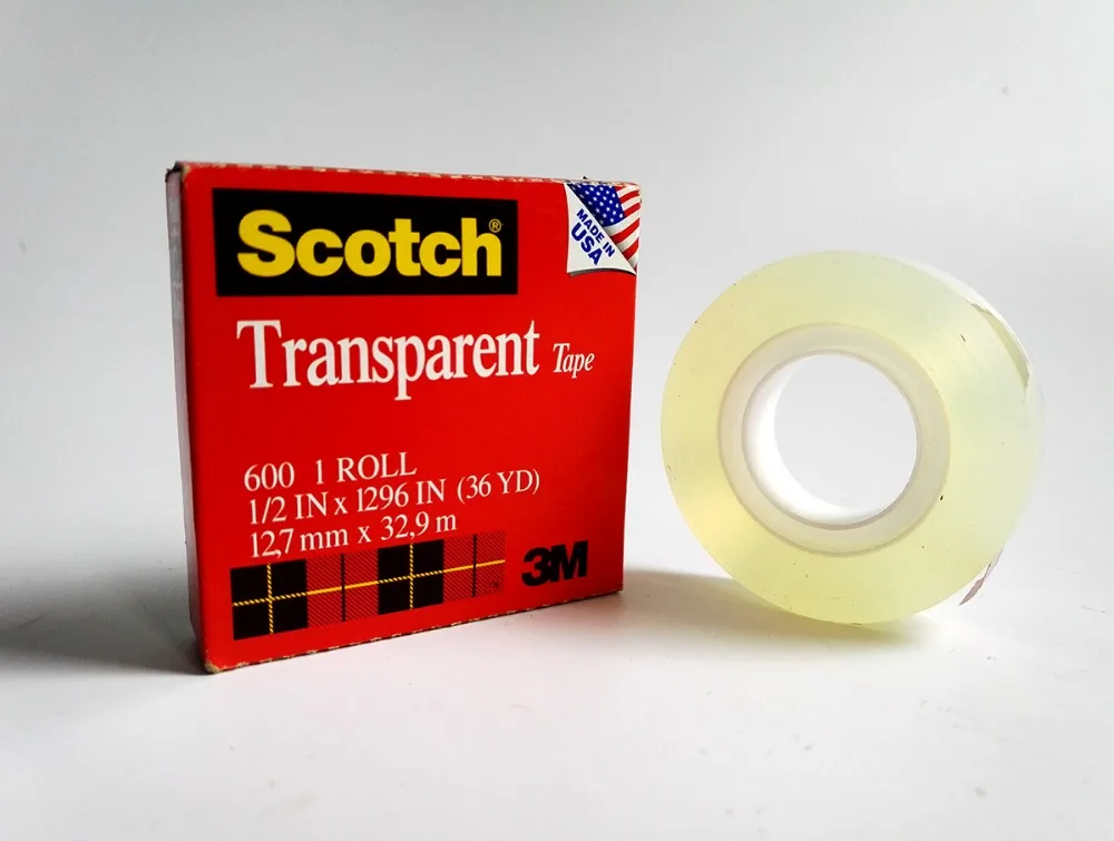 3M Scotch 600 One Side Sticky Transparent Tape for Print, Ink Testing Tape, Tracelessness, Office Use. 3M Scotch 600 One Side Sticky Transparent Tape for Print, Ink Testing Tape, Tracelessness, Office Use.