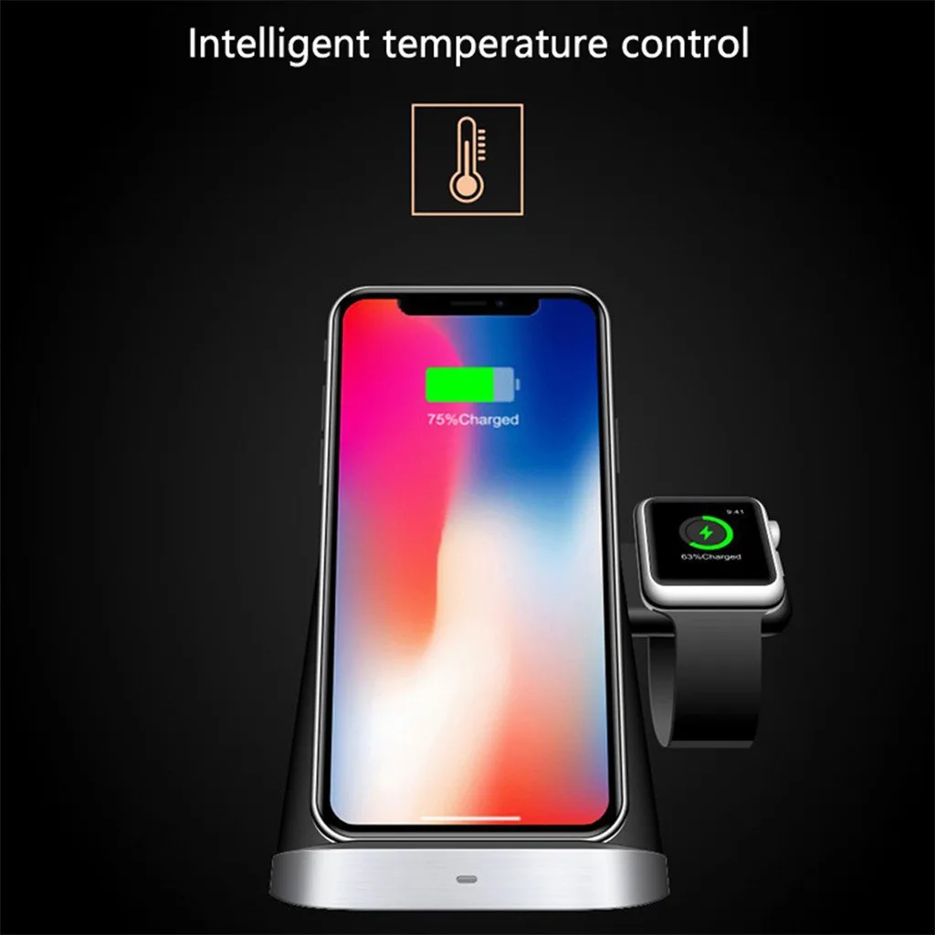 Беспроводное зарядное устройство HIPERDEAL 10 Вт/7 5 Вт/5 Вт подставка для Apple Watch Airpods 56 # |
