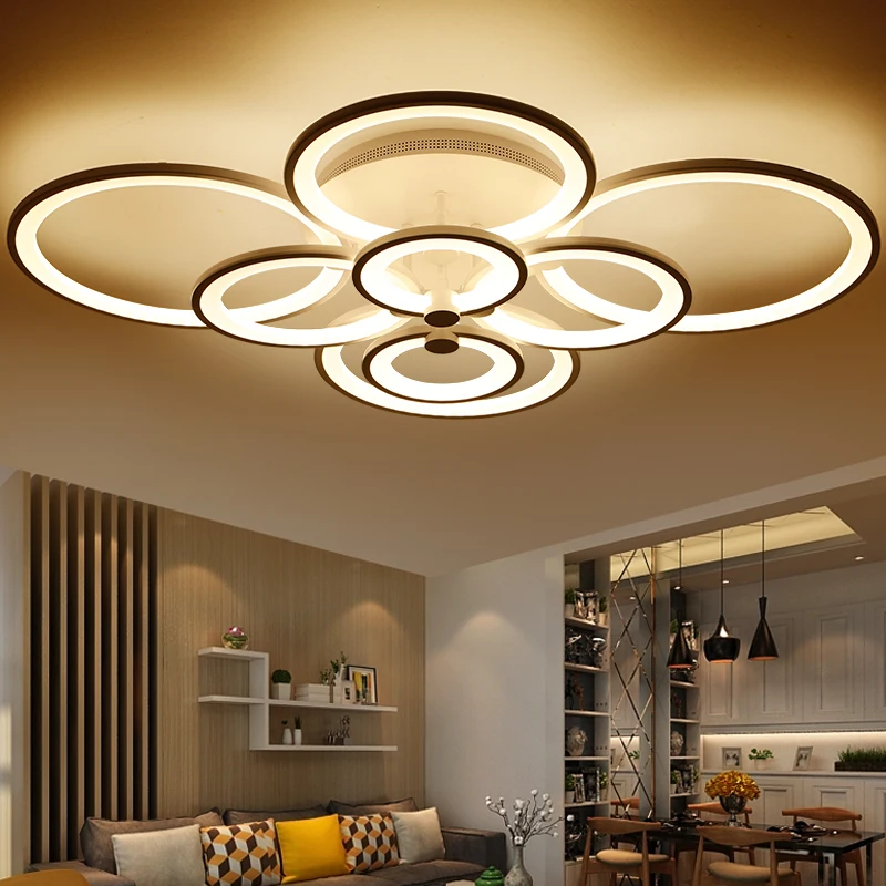 

Creative LED 4 / 6/8 heads Acrylic Ceiling Light / Round Home Commercial Lighting Adjustable Ceiling lamp 100-240V