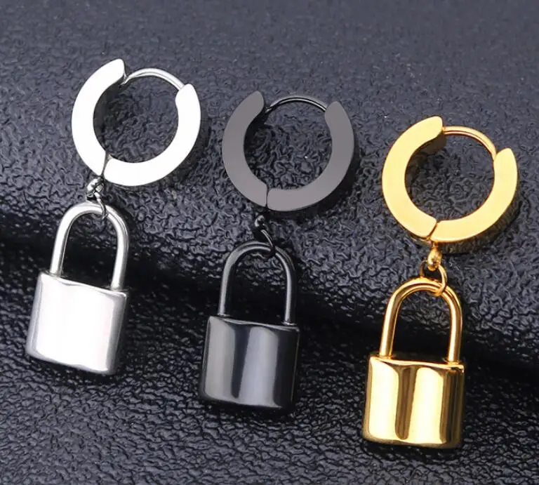 Серьги гвоздики Huggie из нержавеющей стали 2 шт. 16 г 1 мм|Серьги-гвоздики| |