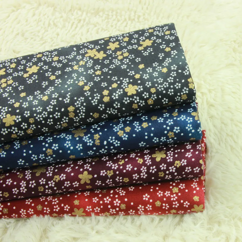 Half yard thin cotton fabric soft breeze gilt flower print handmade DIY patchwork garment dress cloth 100% A972 | Дом и сад
