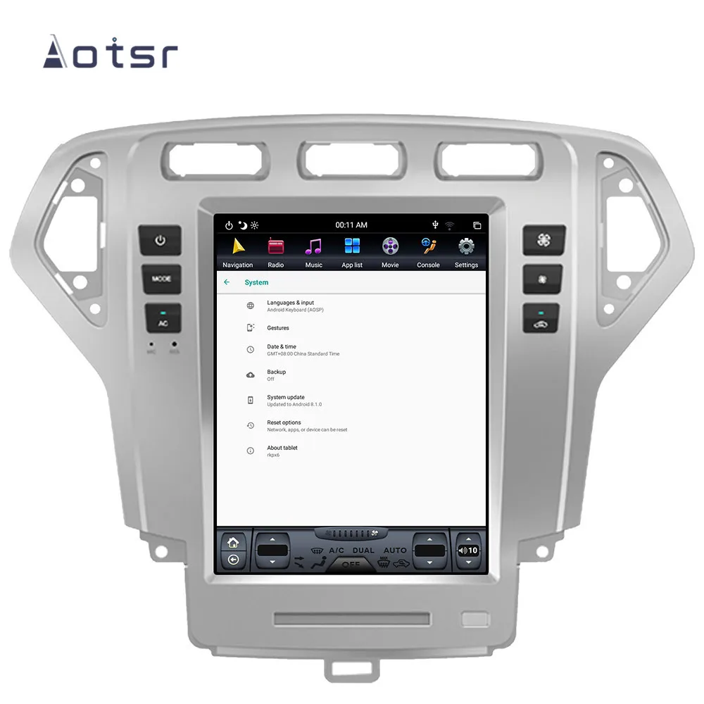 Мультимедийный плеер Tesla style Android 8 1 4 Гб ОЗУ DVD GPS навигация для Ford Mondeo MK4 2007 2010