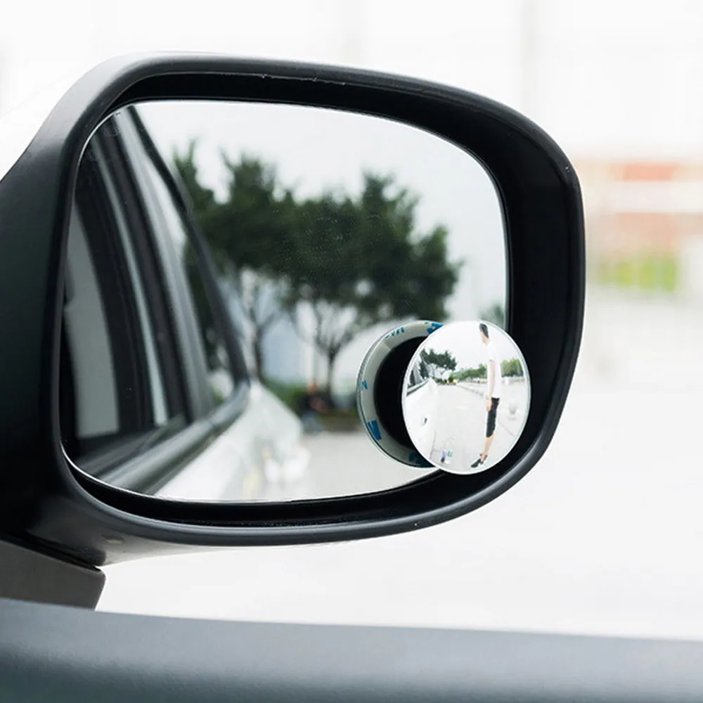 

sikeo 1Pair 360 Degree Car mirror Wide Angle Round Convex Blind Spot mirror for parking Rear view mirror Rain Shade