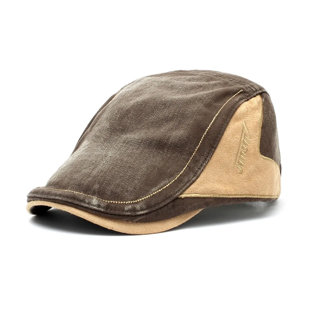 

2019 Spring and summer Unisex sun hats women's and men's Beach Duckbill Caps Adjustable Sunscreen travel denim Beret Caps
