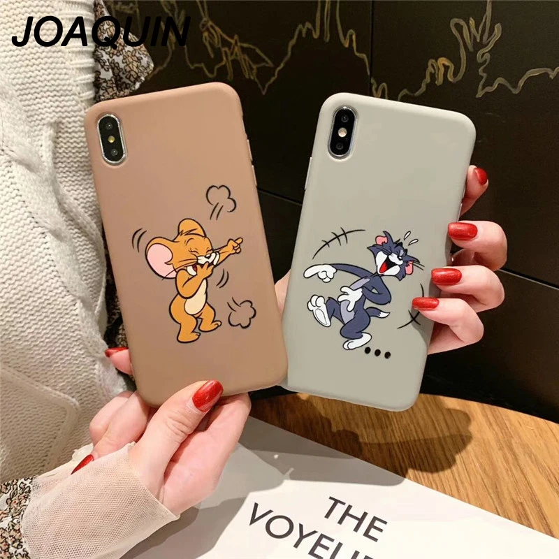 Funny Cartoon Phone Case for iPhone X XS Max XR Cute Cat Tom Cover iphone 8 7 6 6S Plus Fashion Soft Silicone TPU |