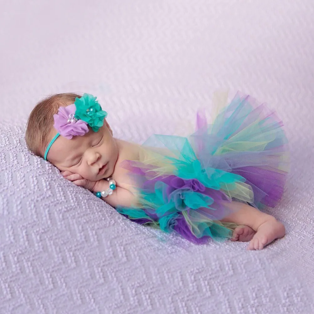 Baby Tutu Princess Skirts Handmade Headband Baby Girls Ball Gown Skirts Tutu Children’s Skirt Costume Outfit Cltohes