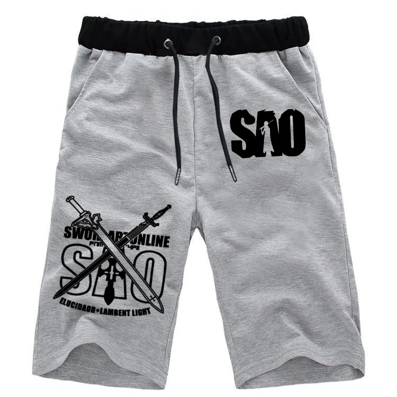 Casual Sports Short Pants Sword Art Online Women Men Sweatpants Gym Shorts Run Jogging Sports Fitness Knee Length Short Pant