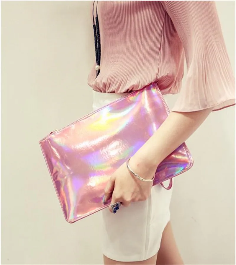 Hot Sale Women Handbags New Fashion Women Laser Color Evening Bags Hologram Envelope Clutch HBF38 (15)