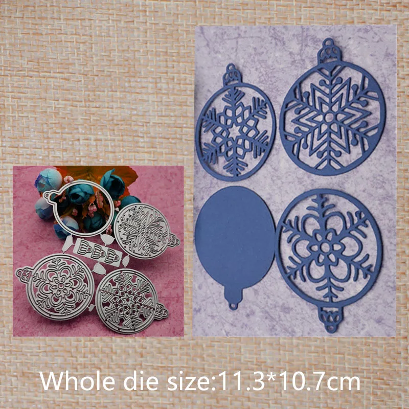 

Hollow Snowflakes Metal cutting dies Scrapbook DIY home decoration Album Crafts Paper Card 113*107 mm