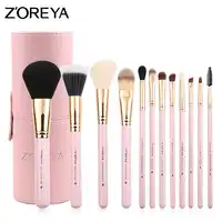 ZOREYA12pcs Makeup Brushes Set Eyebrow Eyeshadow Powder Foundation Makeup Brush Kit Synthetic Hair Make up Brush Tools Kits