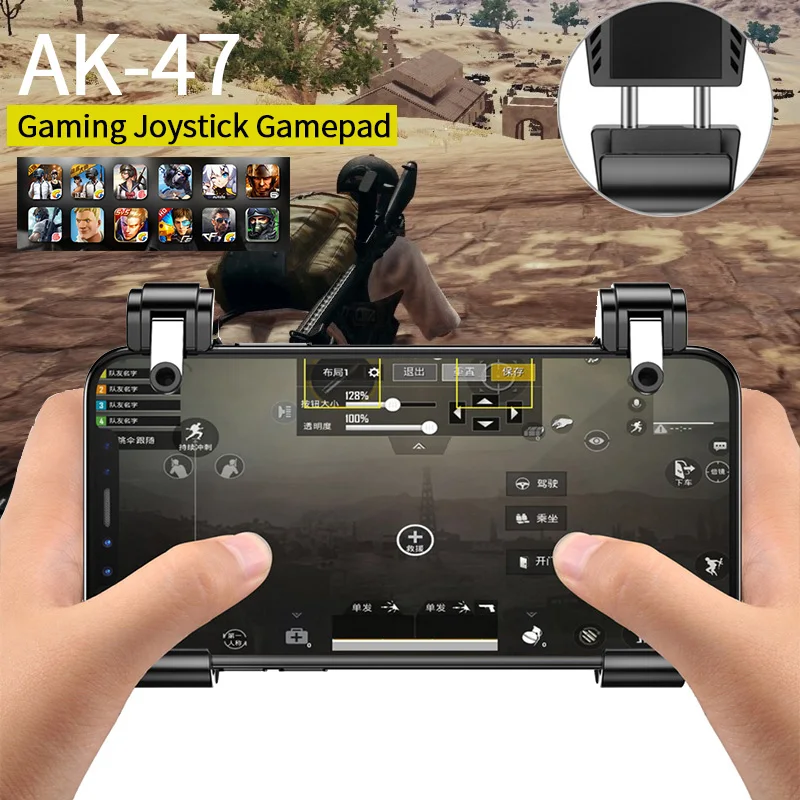 AK47 New L1R1 Game Trigger for PUBG Mobile Game Shooting Knob Lens Key Smart Phone Gaming Shooter C