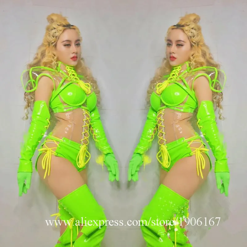 Ballroom dance singer costumes dj sexy women stage show wears clothe catwalk dress performance bar club bikini suit party0