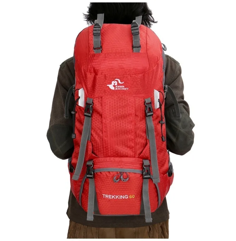 60L походный рюкзак для путешествий и пеших прогулок, водонепроницаемая сумка для мужчин/женщин, походные рюкзаки для горного спорта, уличный рюкзак с дождевиком