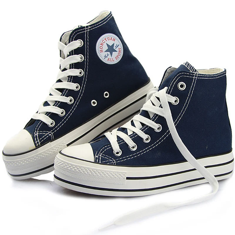 2017 Опрятный Стиль Новая Коллекция Весна Осень Плоским Платформа Холст Обувь для