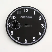 Corgeut 38,9 мм черный циферблат Циферблат подходят ETA 6497 или Азии движение Мужские часы P518