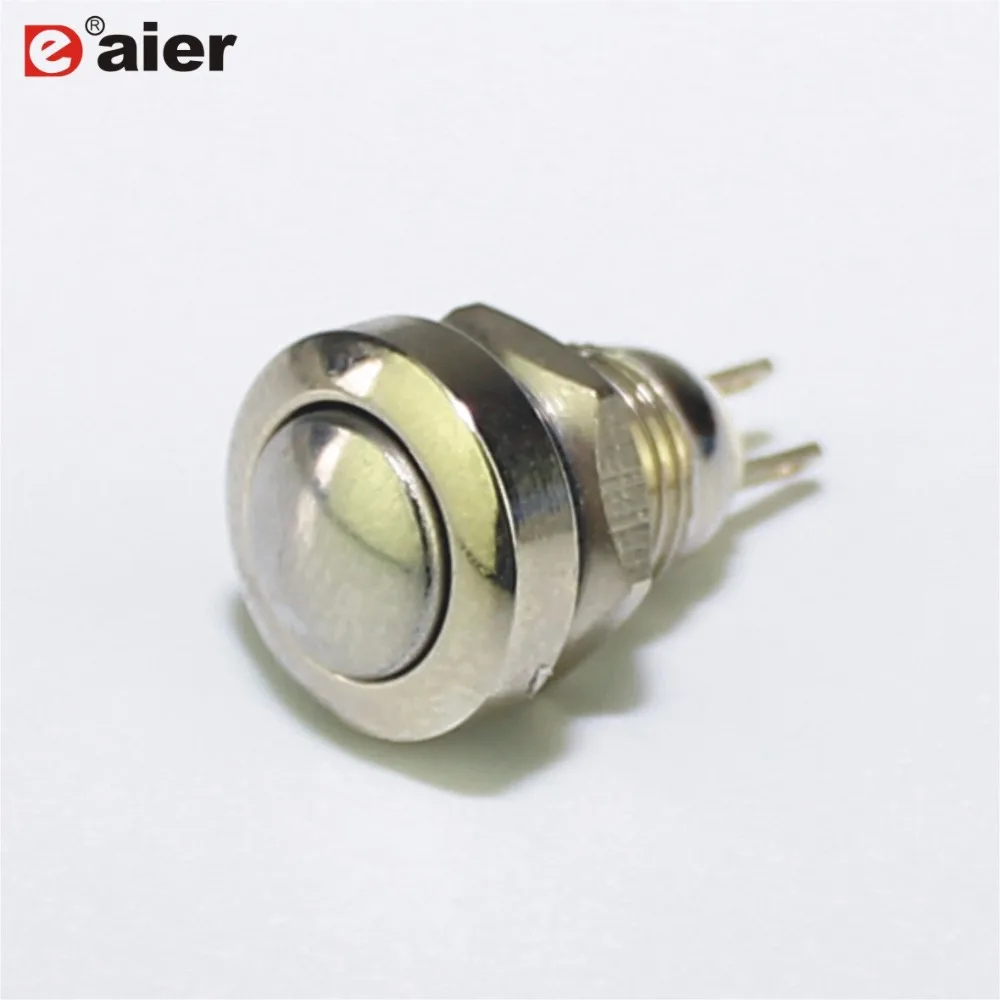 1Pc 16mm waterproof momentary metal push button switch round switches CN