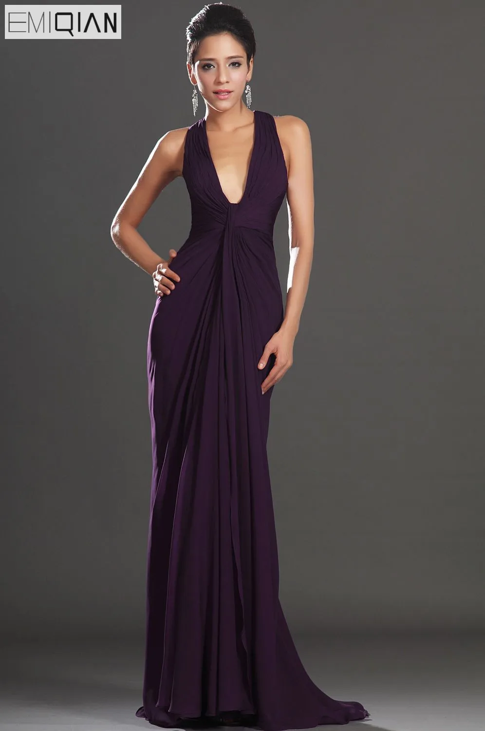 dark purple party dress